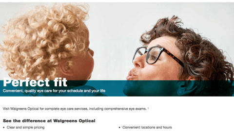 Walgreens Optical Website